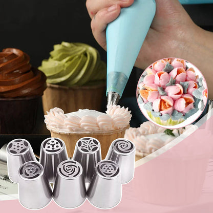 Spritztüllen-Set mit Blütenmotiven für Zuckerguss und Tortendekorationen