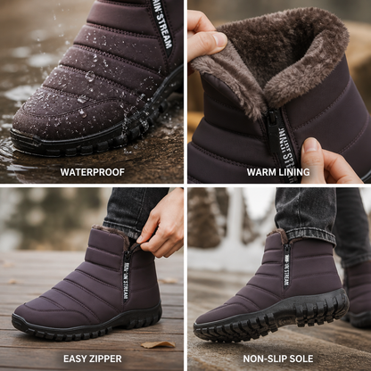 PlateauCozy™ | Gefütterte Plateau-Stiefeletten mit Reißverschluss