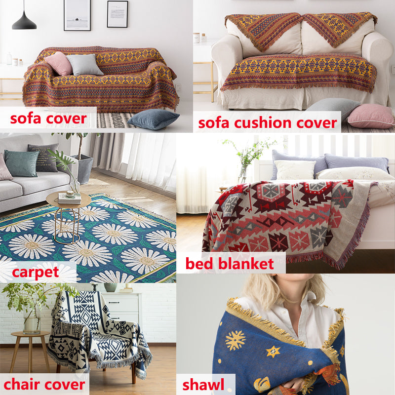 BohoNest™ | Wendbare Bohemian-Wurfdecke mit Quasten