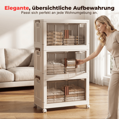 50% RABATT | VersaNest™ |  Faltbares Aufbewahrungssystem mit Magnettüren & Rollen