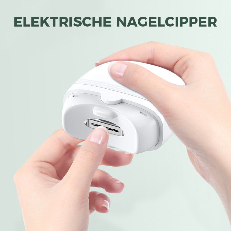 NailEase™ | Elektrischer Nagelknipser – USB wiederaufladbar mit Auffangbehälter & LED Licht