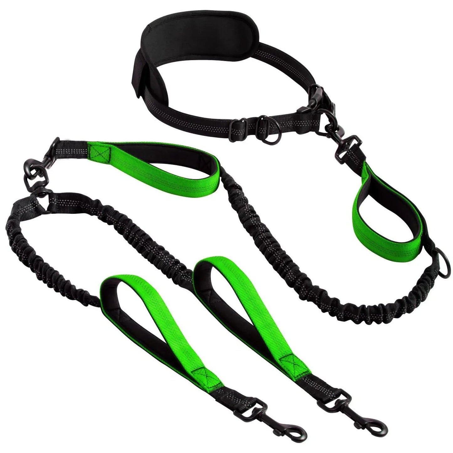 FreeStride™ | Freihändige Doppel-Hundeleine mit Hüftgurt