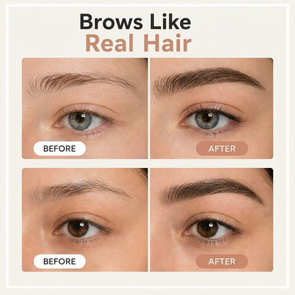 Plumelle – Waterproof 4-Tip Micro-Fork Eyebrow Pencil for Natural Hair-Like Brows - BUY 1 + 1 FREE