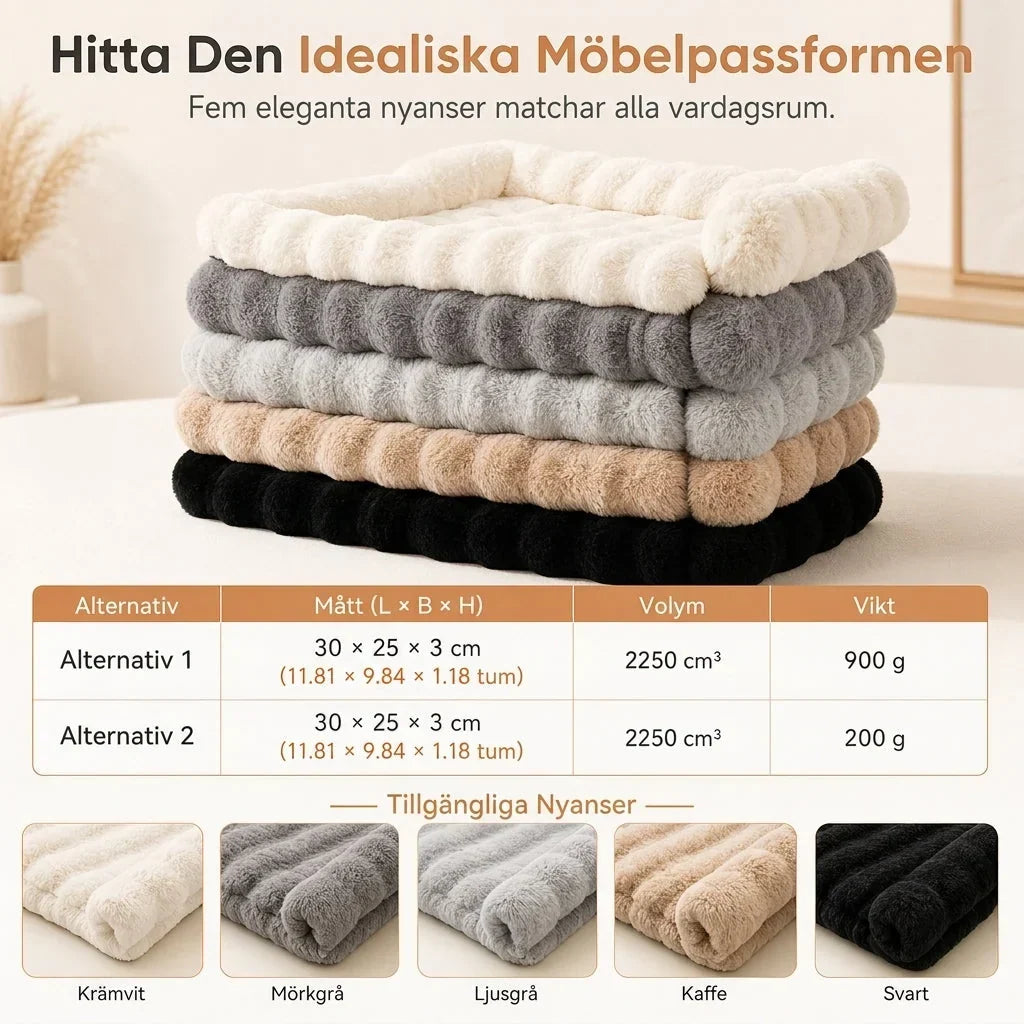 CozyFur™ | Kuschelige Haustiermatte aus Kunstfell mit rutschfester Unterseite