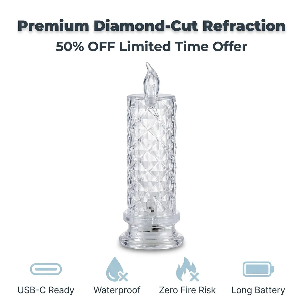 CrystalShine™ - Safe and Mess-Free Battery Operated Glitter Candle Lights