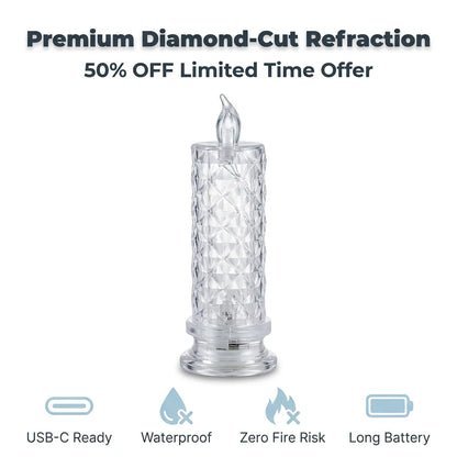 CrystalShine™ - Safe and Mess-Free Battery Operated Glitter Candle Lights
