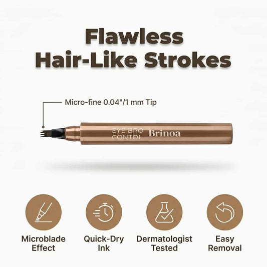 2-in-1 wasserfester Microblading-Augenbrauenstift mit Tönungsbürste + Letzter Tag Rabatt!