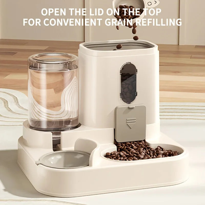 PetFlow™ | Automatischer 2-in-1 Futter- und Wasserspender für Haustiere