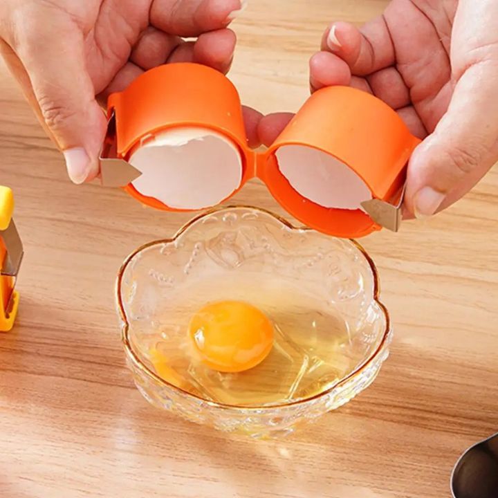 Eieröffner Küchenhelfer aus Silikon 2er-Set | Eier sauber öffnen ohne Schalenreste | Spülmaschinenfest, kompakt 6,5×7 cm