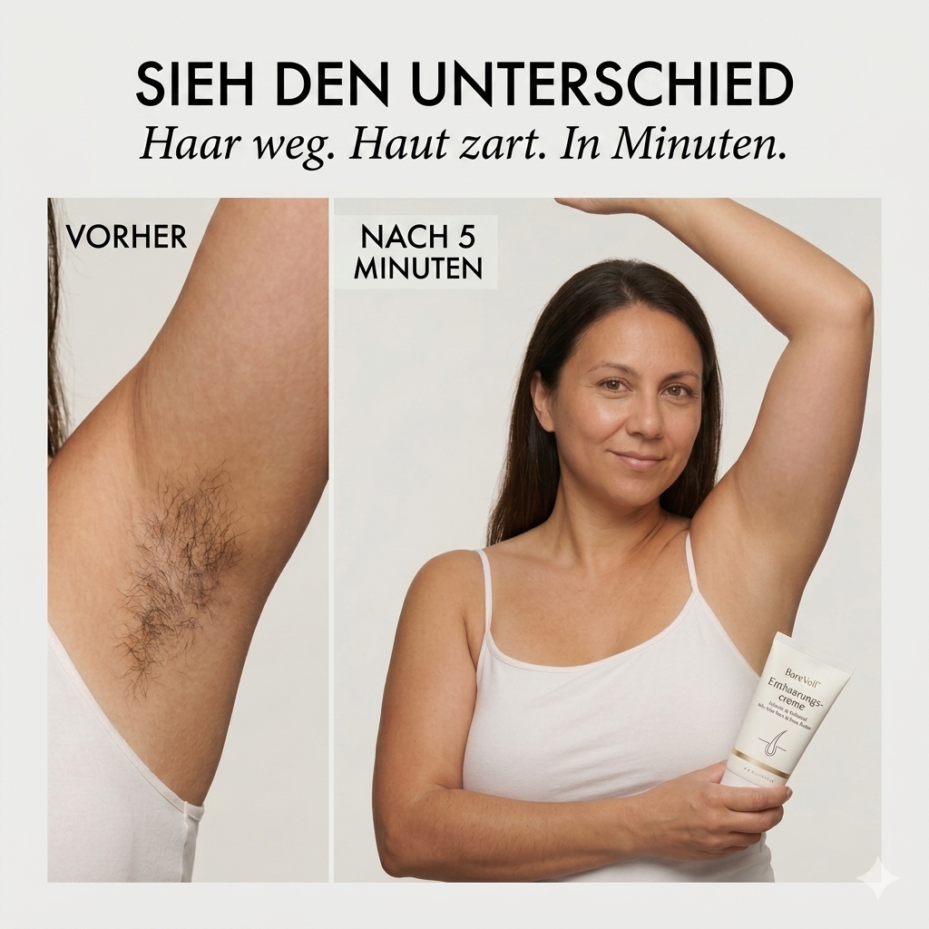 BareVeil™ – Sanft duftende, hautpflegende Enthaarungscreme | 50% Rabatt