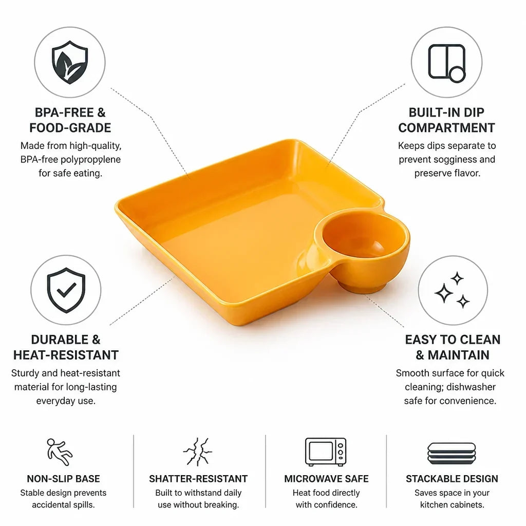SnackKeeper™ | Snackteller mit integriertem Soßenfach