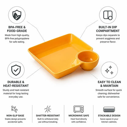 SnackKeeper™ | Snackteller mit integriertem Soßenfach