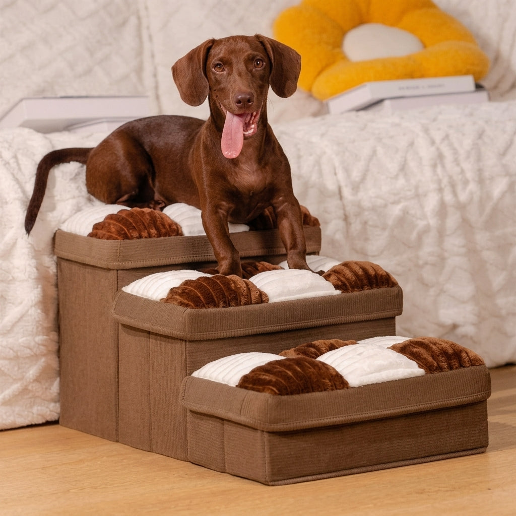 PawStep™ | Faltbare Hundetreppe mit integriertem Stauraum