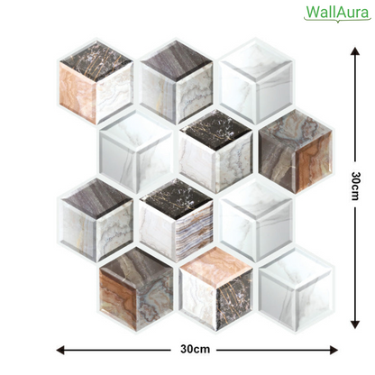 2+2 Gratis | WallAura™ 4er Set 3D Hochwertige Wandfliesen Selbstklebend 30x30 cm