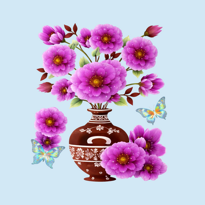 2+2 GRATIS | BloomStick™ | Selbstklebende Blumensticker für Wände, Möbel & kreative Dekoration