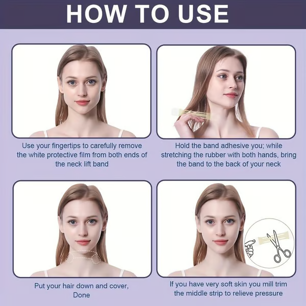 GlowLift Pro — Unsichtbares Nacken‑Lifting‑Tape für temporäre Hautunterstützung