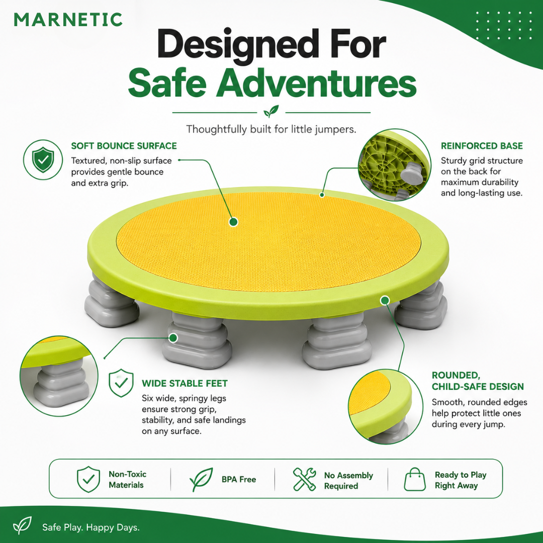 SpringMate – Children’s Mini Trampoline, Indoor/Outdoor Fun