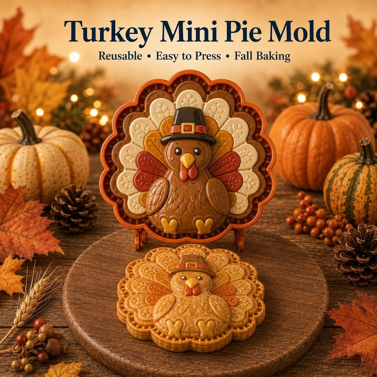 1+1 GRATIS | CozyCrust™ | Mini-Handpie-Form mit 8 Herbstmotiven