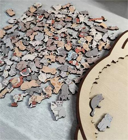 Mila – 135-teiliges Morandi Katzen-Puzzle | 2+1 GRATIS