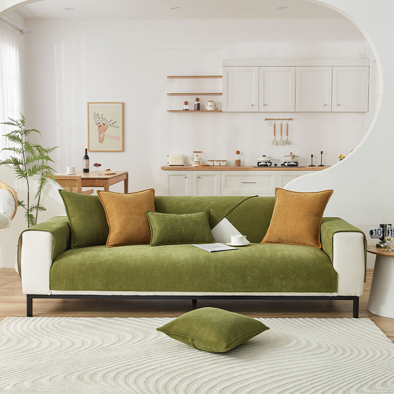 AestheticCover™ | Sofabezug aus Chenille-Stoff mit Fischgrätenmuster