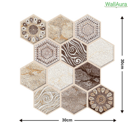 2+2 Gratis | WallAura™ 4er Set 3D Hochwertige Wandfliesen Selbstklebend 30x30 cm