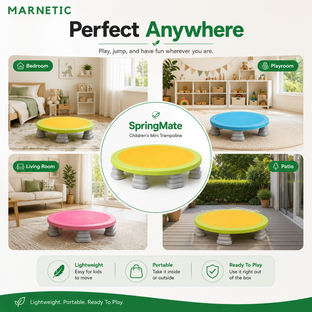 SpringMate – Children’s Mini Trampoline, Indoor/Outdoor Fun