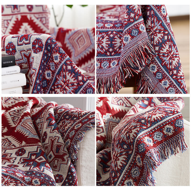 BohoNest™ | Wendbare Bohemian-Wurfdecke mit Quasten