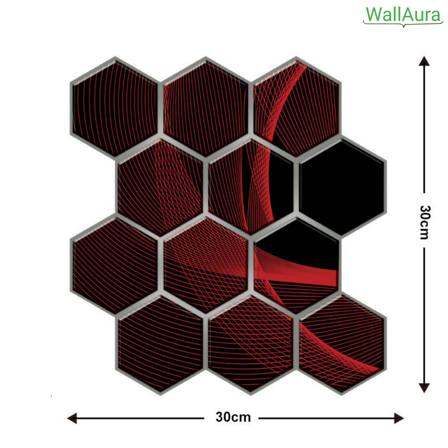 2+2 Gratis | WallAura™ 4er Set 3D Hochwertige Wandfliesen Selbstklebend 30x30 cm