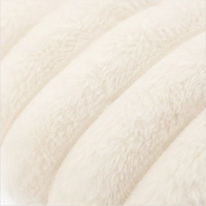 CozyPaw™ | Rundes Plüsch-Haustierbett mit erhöhtem Kuschelrand