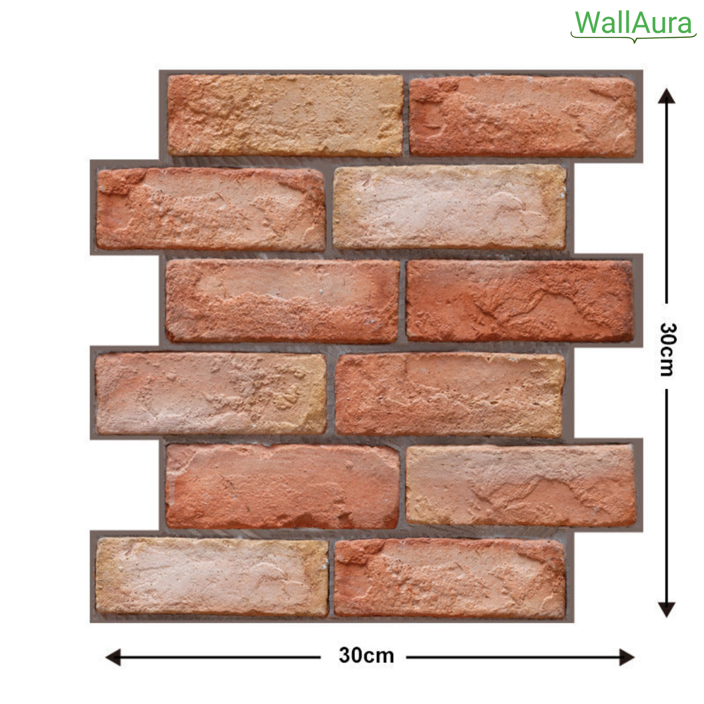 2+2 Gratis | WallAura™ 4er Set 3D Hochwertige Wandfliesen Selbstklebend 30x30 cm