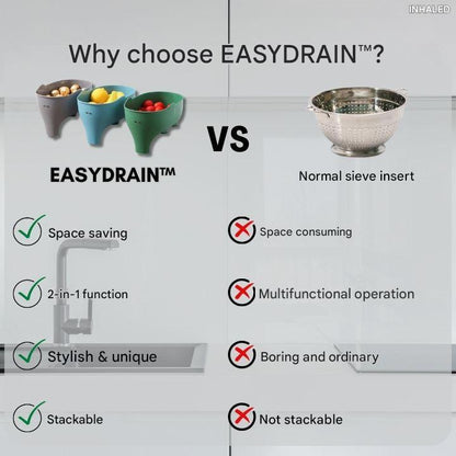 EasyDrain – Aufsteck-Sieb für Spüle & Abtropfsieb für Speisereste