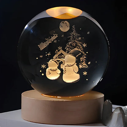 LumiOrbit™ Kristallkugel mit 3D-Licht | Magische Weltraum-Atmosphäre & Stimmungsvolle Beleuchtung