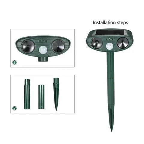 DeerShield™ | Solarbetriebener Ultraschall-Tierabwehrer