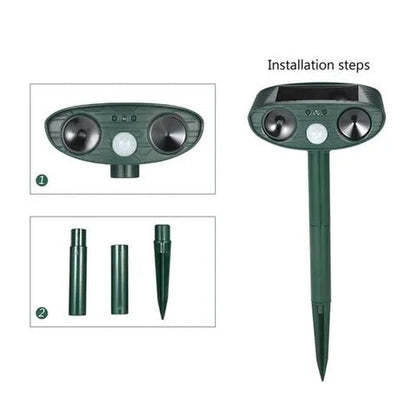 DeerShield™ | Solarbetriebener Ultraschall-Tierabwehrer