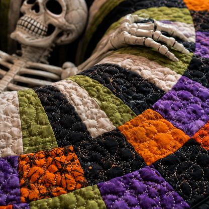 SpookyPortal – 3D-Skelett-Wirbel Halloween-Teppich