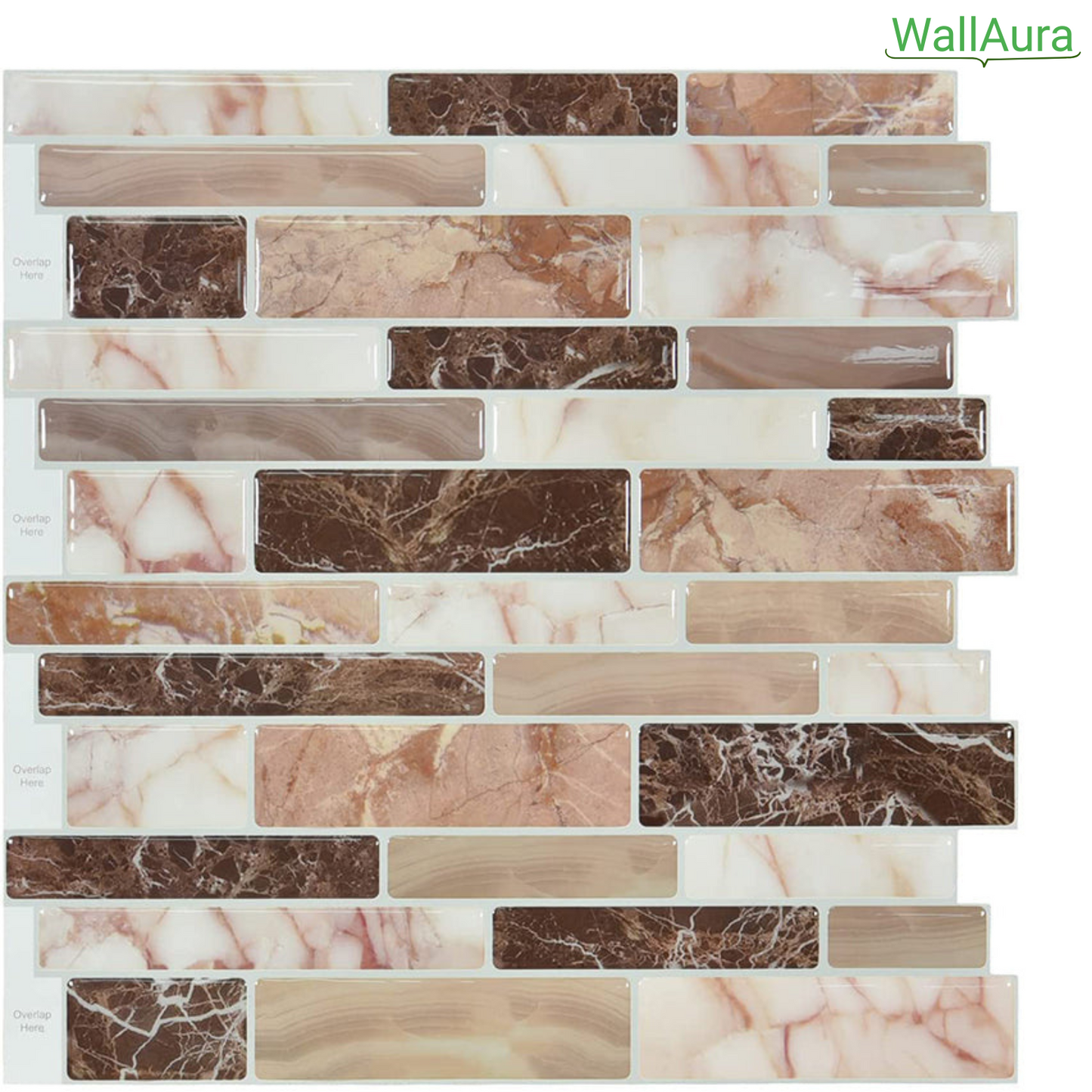 2+2 Gratis | WallAura™ 4er Set 3D Hochwertige Wandfliesen Selbstklebend 30x30 cm