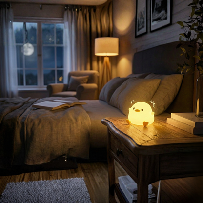 GlideGlow — Süße LED-Nachtlichtlampe für den Nachttisch & die Kinderzimmer-Deko