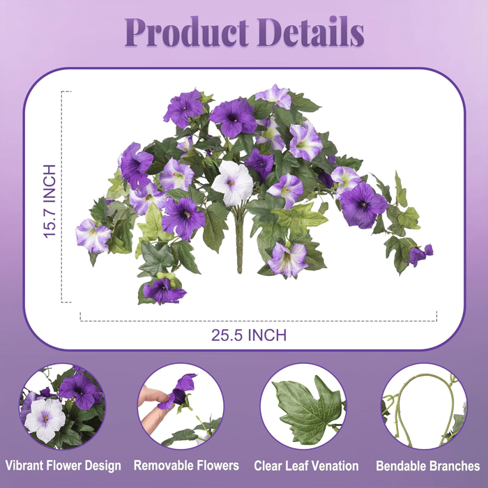 EverBloom – Künstlicher Petunien-Hängekorb