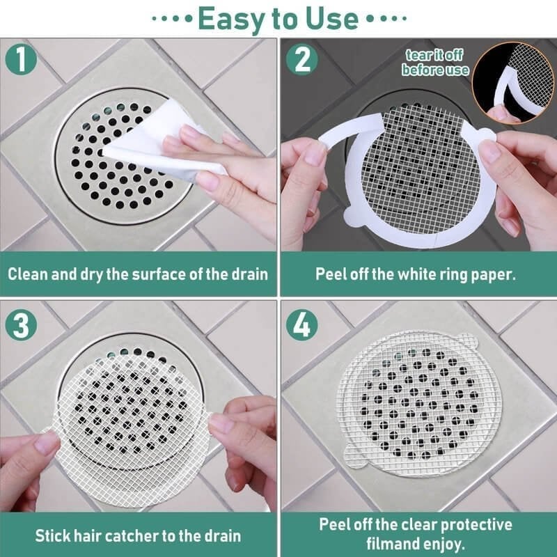 CleanFlow – Einweg‑Abflussaufkleber für Bodenabläufe