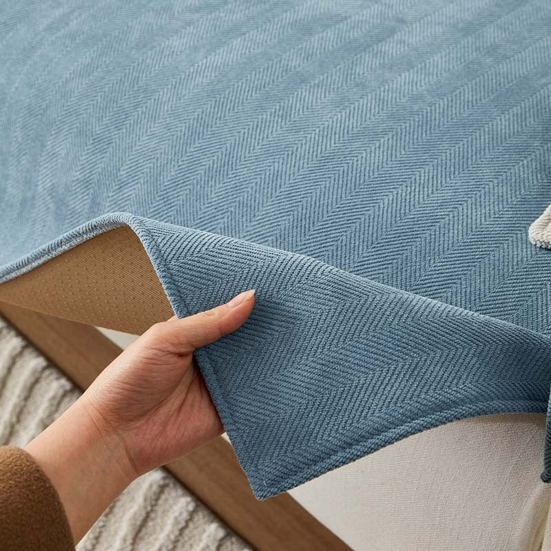 AestheticCover™ | Sofabezug aus Chenille-Stoff mit Fischgrätenmuster