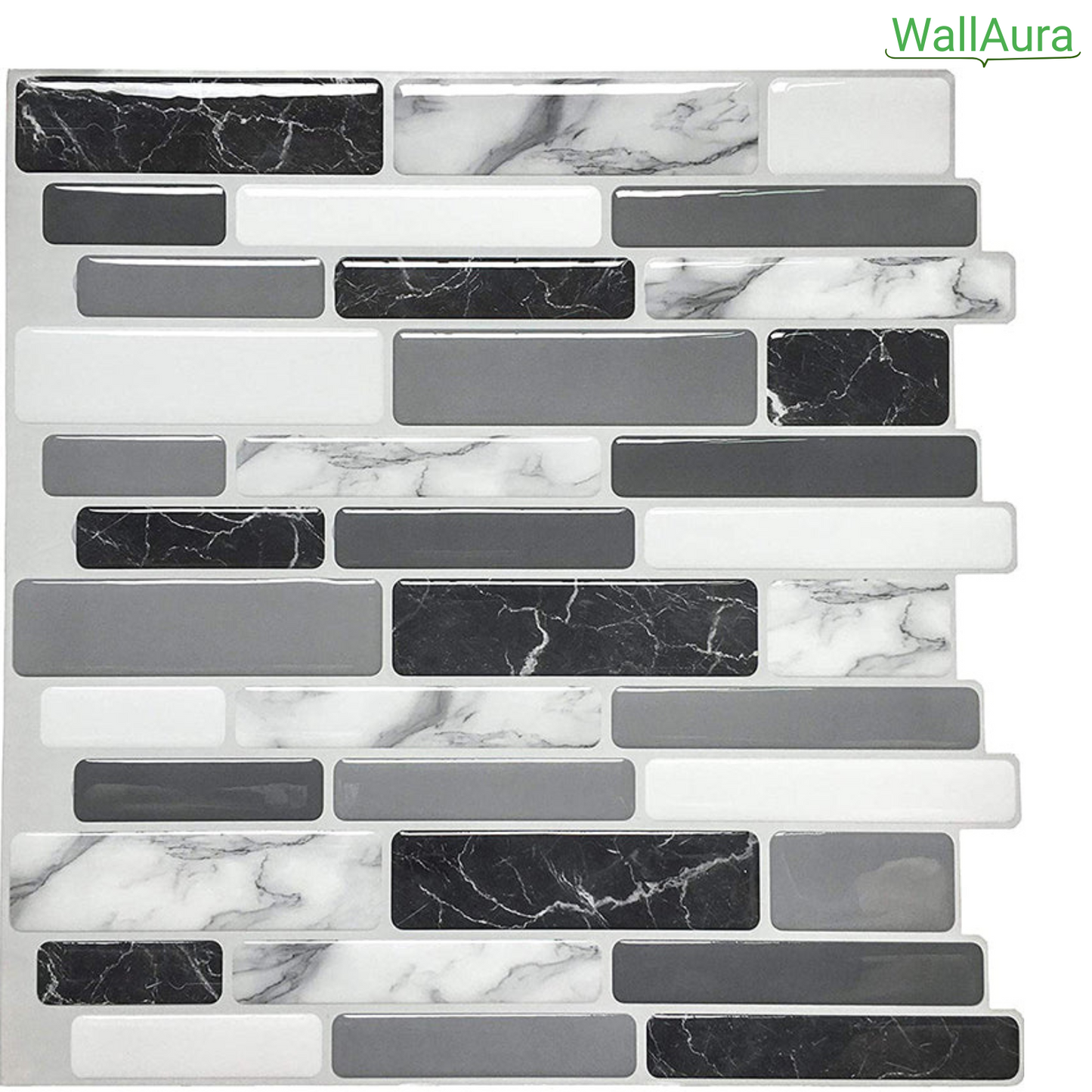 2+2 Gratis | WallAura™ 4er Set 3D Hochwertige Wandfliesen Selbstklebend 30x30 cm