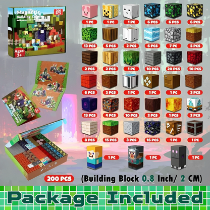 PixelBrix™ – 200-teiliges Set Magnetische Bausteine [50% Rabatt]