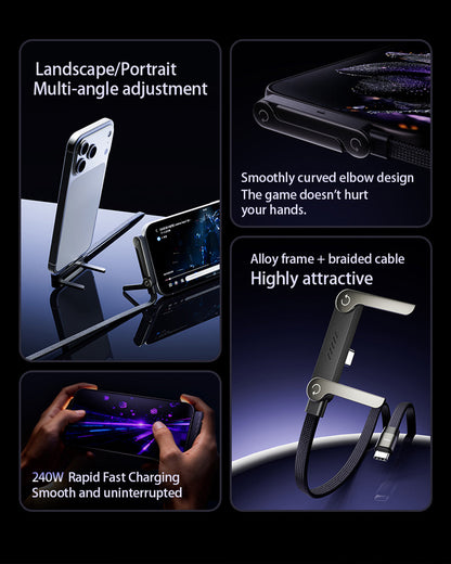 HyperCharge™ | 2-in-1 Ladekabel mit integriertem Standfuß [Letzter Tag Rabatt]