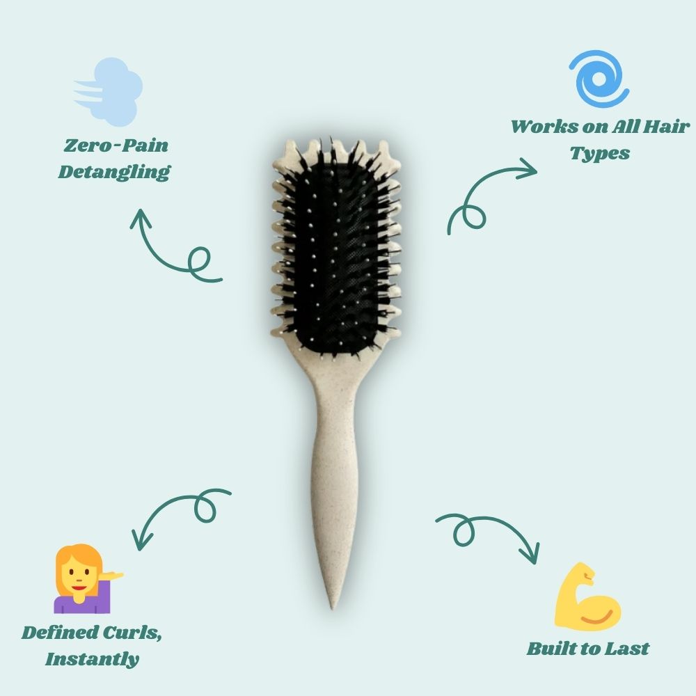 CurlWand – Lockenbürste zum Stylen für welliges & lockiges Haar