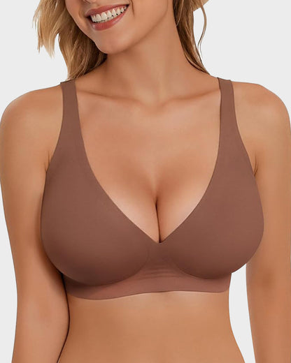 Nahtloser Deep-V Push-up-BH ohne Bügel