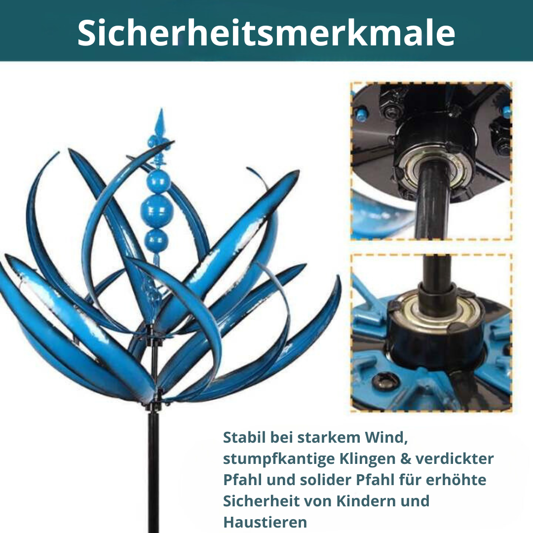 Lotus Windspinner – Bewegende Metall Gartendeko für Frühling & Sommer | 50% Rabatt