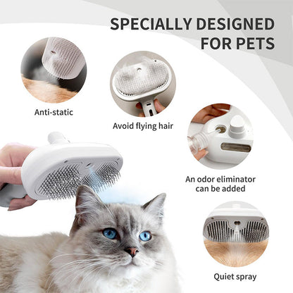 FellGlanz™ – Spray-Katzenbürste | Glänzendes Fell, einfache Pflege | 50% RABATT