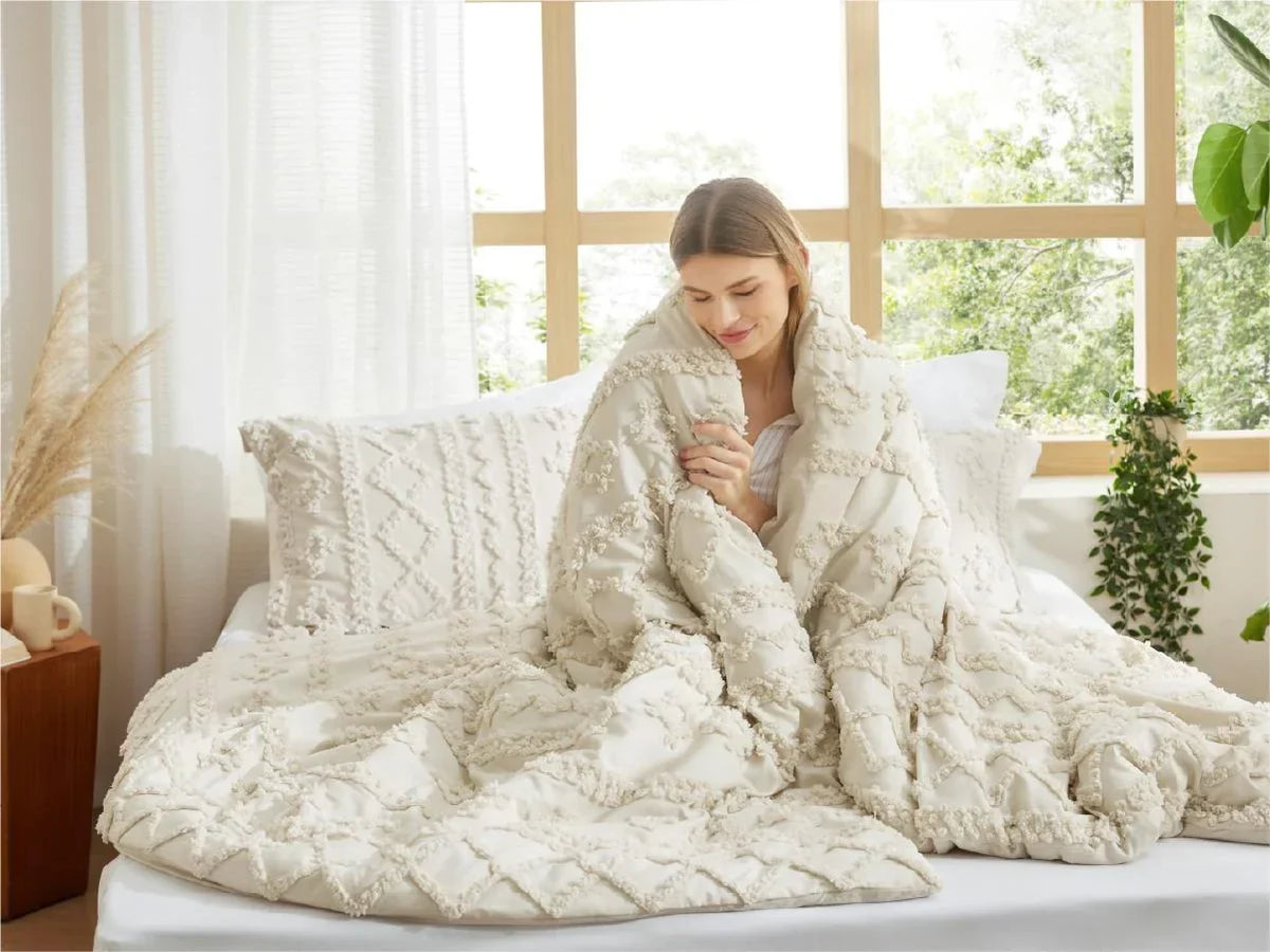 CozyNest™ | Weiches Boho-Bettdecken-Set mit Kissenbezügen | Letzter Tag Rabatt!