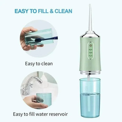 AquaPulse Max — Tragbare kabellose Munddusche für Zahn- und Zahnfleischpflege