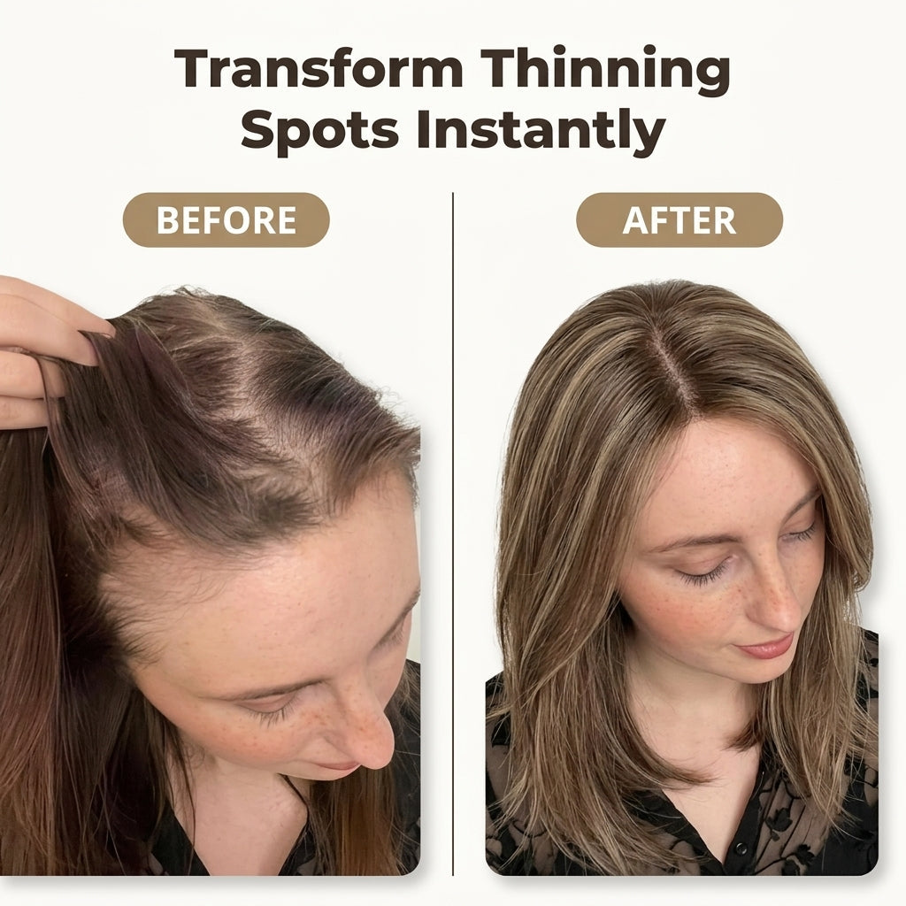 Clip-In Haar-Topper – Voluminöser aussehendes Haar und natürliche Kronenabdeckung in Sekunden